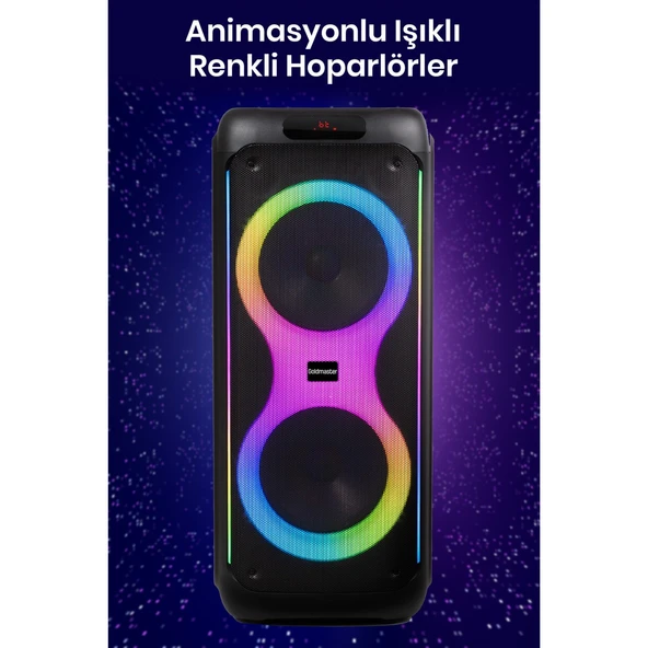GOLDMASTER X340 NEON DJ BOX BLUETOOTH HOPARLÖR - 5
