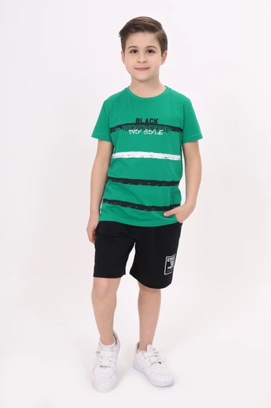 Toontoy Erkek Çocuk Baskılı Şortlu Takım - Resim 9