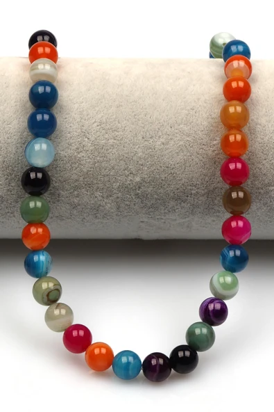 Madagaskar Akik Doğal Taş Dizi 8 mm Küre Kesim - Resim 2