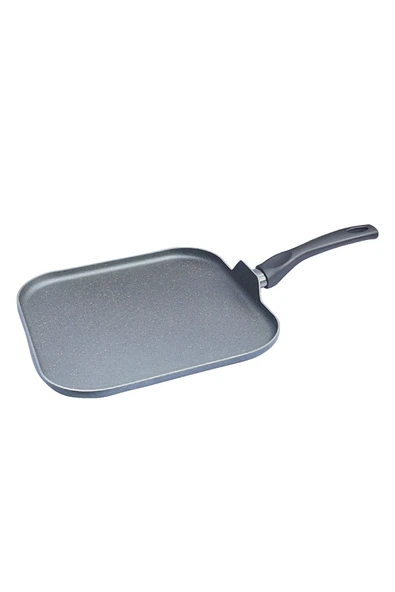 Kare Krep Tavası 28 Cm Gri - İç Dış Granit Omlet Akıtma Tava - 2