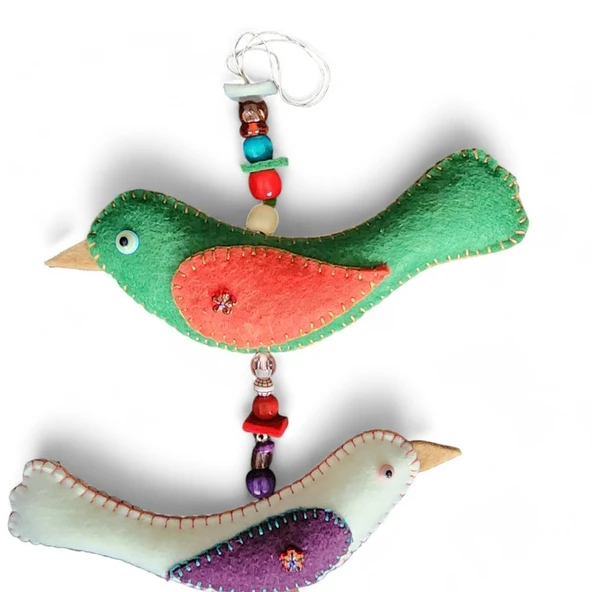 Bereket Kuşları Yeşil Beyaz Kırmızı - Resim 2