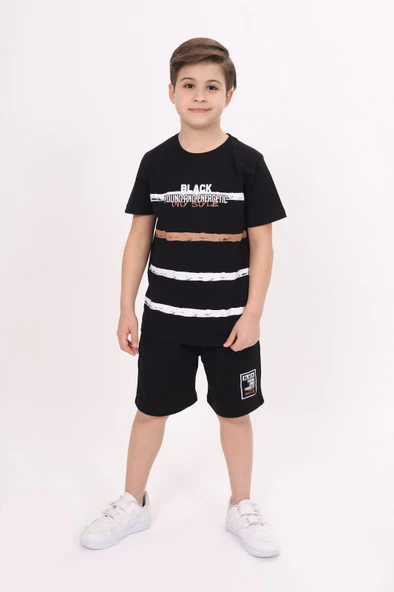 Toontoy Erkek Çocuk Baskılı Şortlu Takım - Resim 5