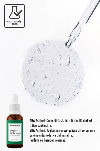 Maru.Derm Aha %10 + Bha %2 Leke Karşıtı & Cilt Tonu Eşitleyici Peeling Maske Cilt Bakım Serumu 30 Ml - 2