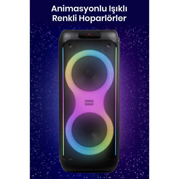 GOLDMASTER X340 NEON DJ BOX BLUETOOTH HOPARLÖR - 2