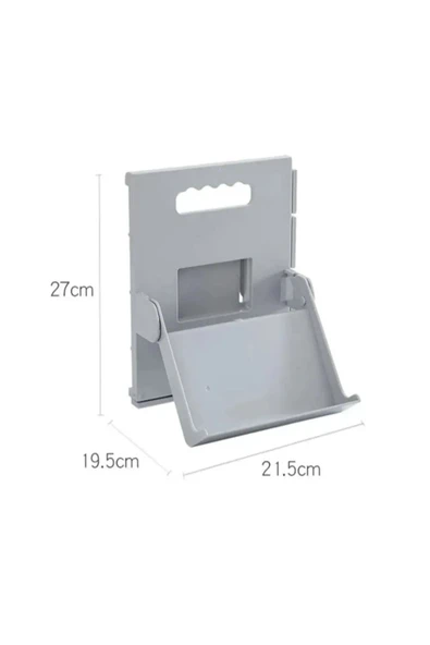 Lyon 1 Adet Ayakkabı Rafı Gri - Dikey Istiflenebilir Çok Katmanlı Yerden Tasarruflu Raf - Resim 3