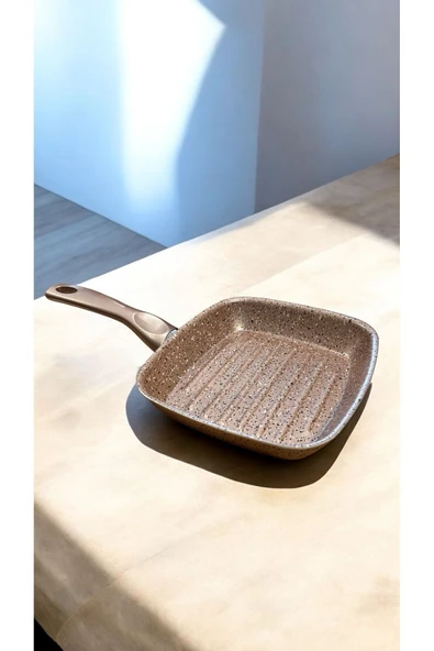 2'Li Set Mini Granit Grill Tava Ve Granit Wok Tava - Resim 2