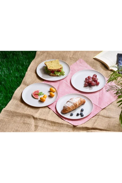 6 Kişilik Piknik Seti - Taşıma Saklama Çantalı Piknik Seti-31 Parça Piknik Organizer Gri - 2