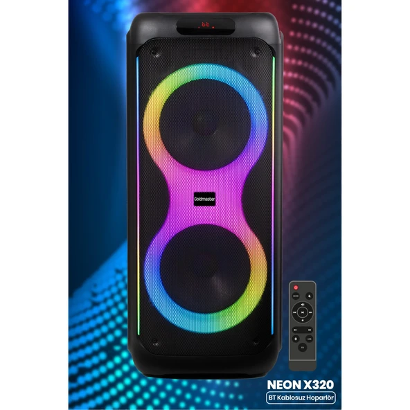GOLDMASTER X340 NEON DJ BOX BLUETOOTH HOPARLÖR - 4