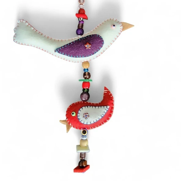 Bereket Kuşları Yeşil Beyaz Kırmızı - Resim 3