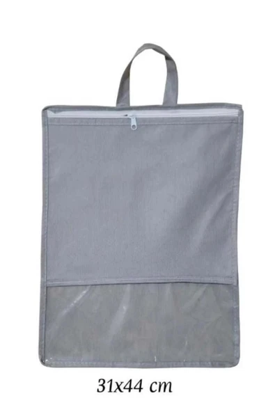 10 Adet Kumaş Ayakkabı Saklama Çantası - Şeffaf Pencereli Bavul Düzenleyici Ayakkabı Hurcu - Resim 3