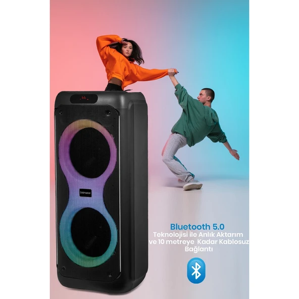 GOLDMASTER X340 NEON DJ BOX BLUETOOTH HOPARLÖR - 3