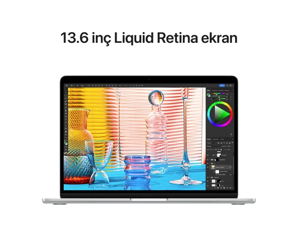 Apple MacBook Air M2 8GB 512GB SSD macOS 13" Taşınabilir Bilgisayar Gümüş MLY03TU/A - 5