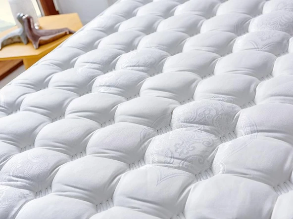 Niron London Yatak 200x200 cm Çift Kişilik Paket Yaylı Alev Geciktiricili Kral Dairesi Yatağı - 2