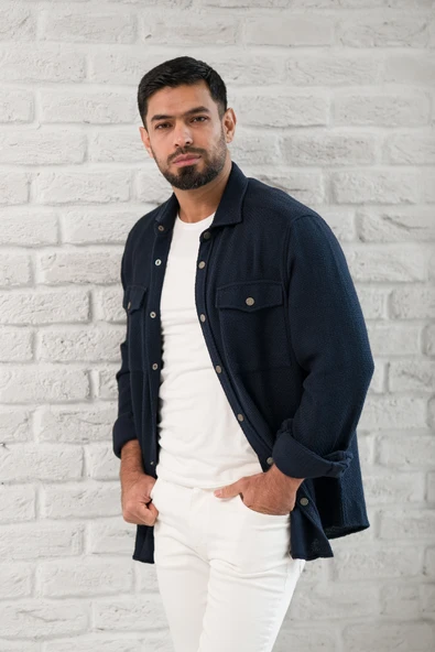 Paul Martin Çıtcıtlı Kapak Cepli Örgülü Rahat Kesim Gömlek - Resim 2