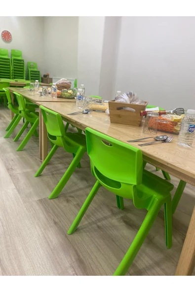 Yeşil Çocuk Sandalyesi - Kreş Ve Anaokulu Sandalyesi 1 Adet - 3