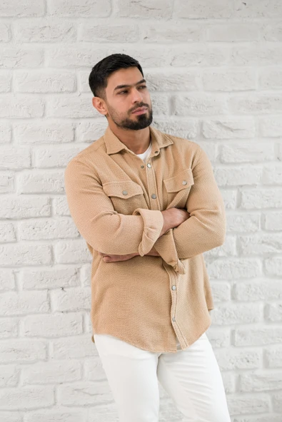 Paul Martin Çıtcıtlı Kapak Cepli Örgülü Rahat Kesim Gömlek - Resim 12