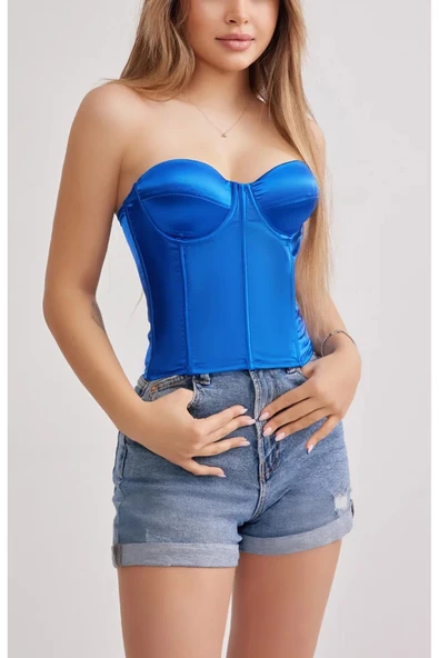 my cherie Straplez Saks Mavi Cuplu Büstiyer - 3