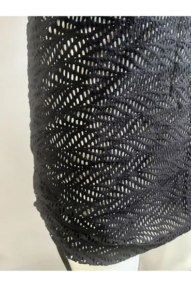 my cherie Yanları Büzgülü Mini Siyah Pareo - 3