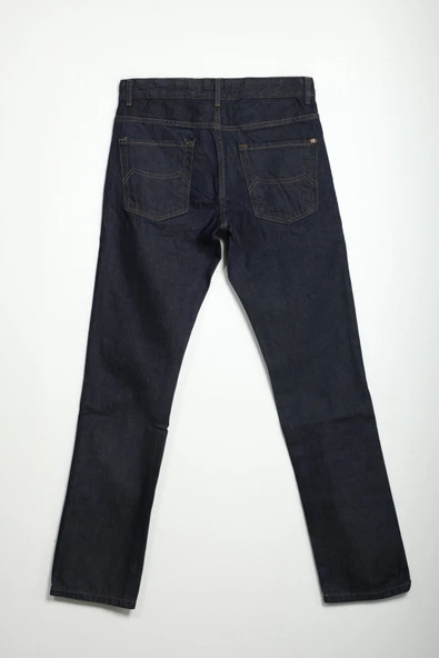 Erkek Regular Fit Normal Kesim %100 Pamuk Lacivert Jean Pantolon - 3