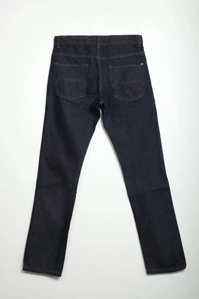 Erkek Regular Fit Normal Kesim %100 Pamuk Lacivert Jean Pantolon - 5