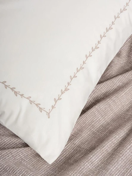 Cotton Box Embrova Şönil Çift Kişilik Yatak Örtüsü/Pike Takımı Loom Bej - 3