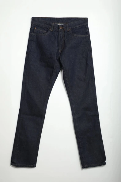 Erkek Regular Fit Normal Kesim %100 Pamuk Lacivert Jean Pantolon - 4