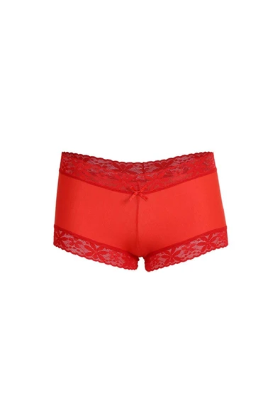 Kadın Pamuklu 2li Boxer Kırmızı 40265 - 2