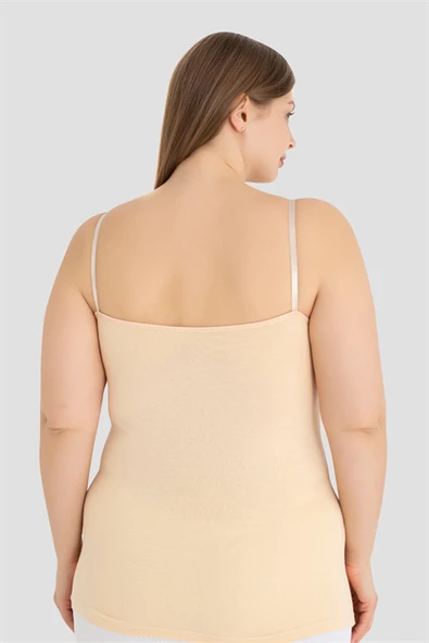 Kadın Emzirme Atleti Ten Pamuklu Likralı - 5