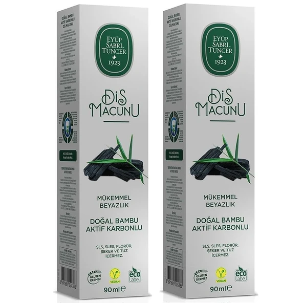Eyüp Sabri Tuncer Doğal Bambu Aktif Karbonlu Beyazlatıcı Diş Macunu 90 ml 2 ADET