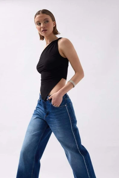 Taş Şerit Detaylı Jean - 3