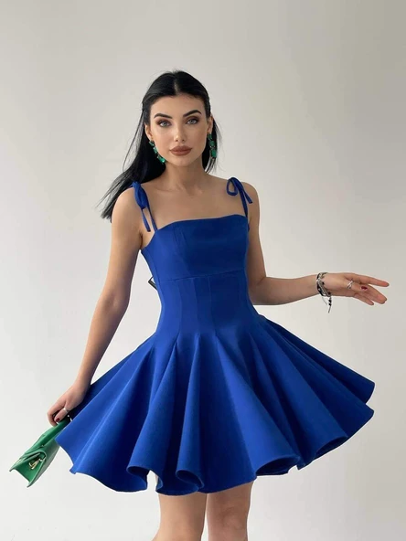 Clara Askılı Mini Elbise - 5