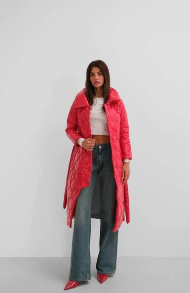 Kemerli Rugan Şişme Maxi Mont
