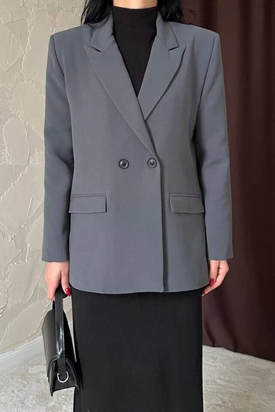 Füme Blazer Ceket - 4