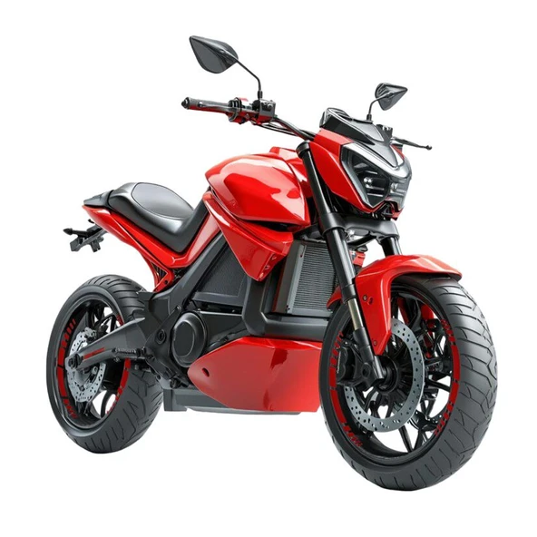 Yuki Fifty 50 Motosiklet Brandası Su Geçirmez Kumaş Motor Brandası , Motor Arka Çanta Uyumlu, lastikli / kırmızı jant stickerı hediyeli - 4