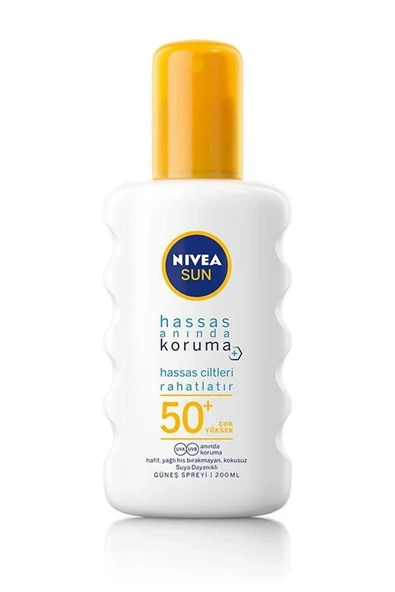 Nivea Sun Hassas Ciltler Için Koruyucu Güneş Spreyi Spf 50 200 ml