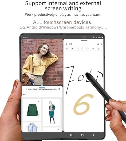 Samsung Z Fold6 Slim S Pen için Yedek Kalem Z Fold6 S Pen, Galaxy Z Fold6 Slim Pen Fold Edition için Stylus Kalem, Galaxy Z Fold 6 ile Uyumlu Kalemler