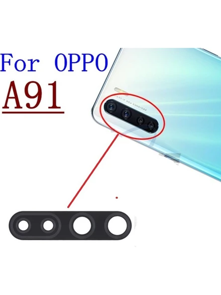 Oppo A91 Arka Kamera Camı Lens Yapışkanlı