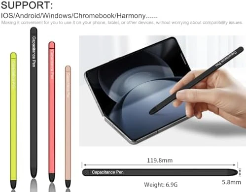Samsung Z Fold6 Slim S Pen için Yedek Kalem Z Fold6 S Pen, Galaxy Z Fold6 Slim Pen Fold Edition için Stylus Kalem, Galaxy Z Fold 6 ile Uyumlu Kalemler - 4
