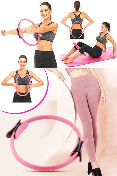 CKSpor 38 Cm Pilates Çemberi Pilates Halkası Spor Egzersiz Aleti Özel Tutmalı Model - Resim 3
