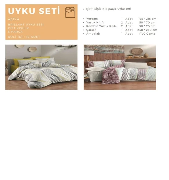 BRİLLANT 43174 UYKU SETİ ÇİFT KİŞİLİK - 2