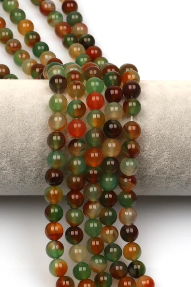 Akik Doğal Taş Dizi 8 mm Küre Kesim ürün görseli