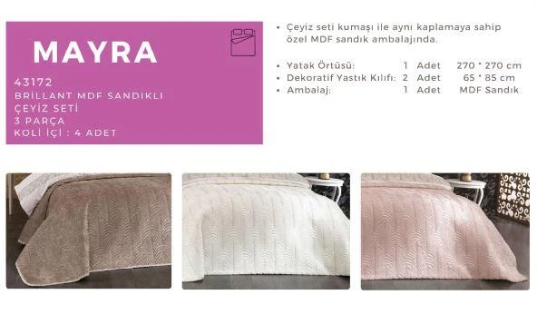 BRİLLANT MAYRA 43172 MDF SANDIKLI ÇEYİZ SETİ 3 PARÇA - 2