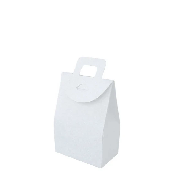 Kına Ve Çerez Çantası Karton DÜZ 7.5X11X4  CM (20 Adet)  Beyaz