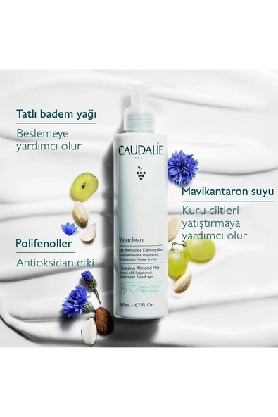 Caudalie Vinoclean Badem Yağlı Temizleme Sütü 200 ml - 2