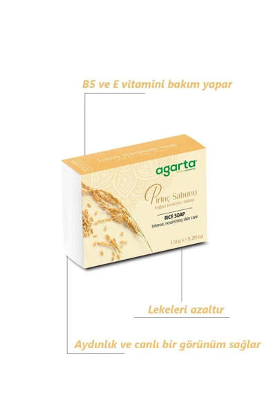 Agarta El Yapimi Guzellik Sabunu 150 Gr Pirinc - 3