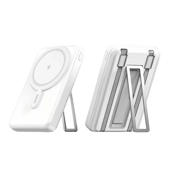12.000 mAh Wireless + Type-C Powerbank | Standlı & Hızlı Şarj Cihazı - Resim 3