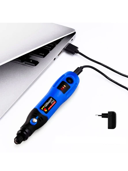 Germany Style Mini Hobi Gravür Şarjlı Taşlama Akülü 24 Parça Gravür Set - 5