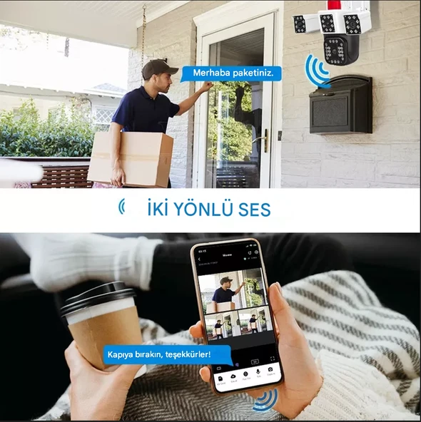 12MP 6K  10X Zoom 3 Lens WiFi Kablosuz Dış Mekan Güvenlik Koruması CCTV Video Gözetim - 3