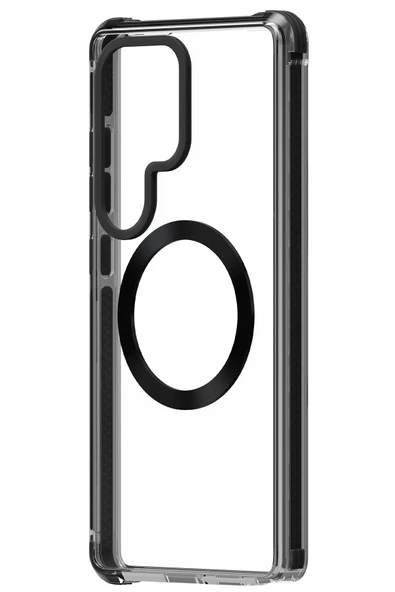 Samsung S25 Ultra Kılıf Combat Serisi Üç Katmanlı Magsafe Özellikli (MagClick™) Koruyucu Kılıf  Siyah - 2