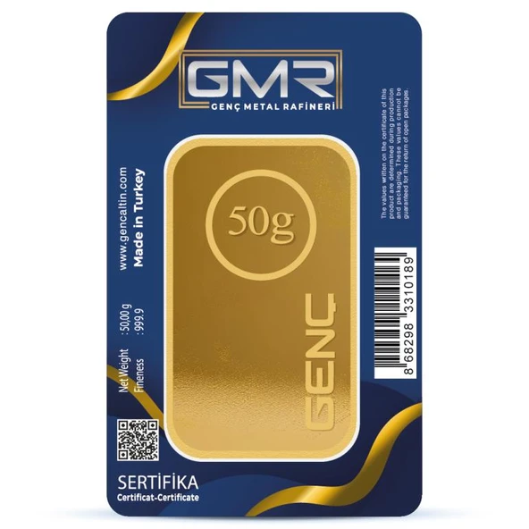 RimaGold 50 gr 24 Ayar 999.9 Milyem GMR Gram Altın - 2
